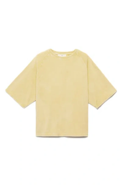 Mango Cotton Blend Terry T-shirt