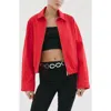 Mango Cotton Bomber Jacket In Red
