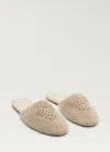 Mango Cotton Braided Slipper Sand In Neutral