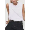 Mango Cotton Bubble Hem Crop Top In White