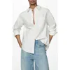 Mango Women's Buttoned Cotton Shirt In Off White