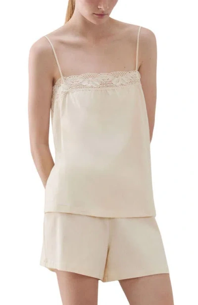 Mango Cotton Camisole In Neutral