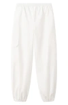 Mango Cotton Cargo Joggers In White