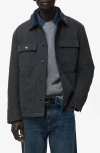 Mango Cotton Corduroy Collar Jacket In Gray