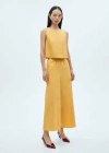 Mango Crop Top Coton Moutarde - Femme - Xl -