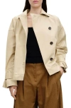 Mango Cotton Crop Trench Coat In Neutral
