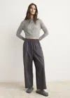 Mango Pantalon Court En Coton Avec Poches Gris Anthracite - Femme - M -  In Gray