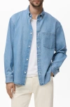 Mango Men's Denim Pocket Overshirt In Blue