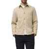 Mango Cotton Denim Overshirt In Nude
