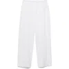 Mango Cotton Drawstring Pants In White