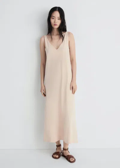 Mango Cotton Dress With Soft Finish Salmon