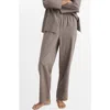 Mango Cotton Flannel Pajama Pants In Brown