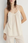 Mango Cotton Gauze Camisole In Beige