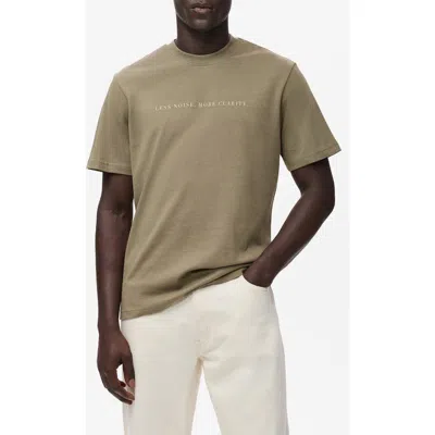 Mango Cotton Graphic T-shirt In Brown