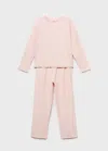 Mango Cotton Long Pyjamas In Pink