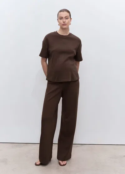 Mango Cotton Maternity T-shirt Brown