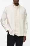 Mango Cotton Oxford Button-down Shirt In Ecru
