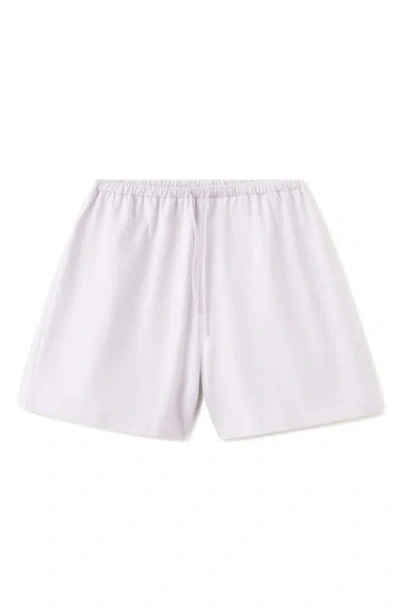 Mango Cotton Pajama Shorts In White