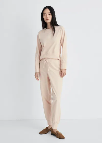 Mango Cotton Pants With Soft Finish Salmon