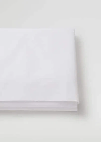 Mango Cotton Percale Flat Sheet (500 Threads) 8268x11024 In  White