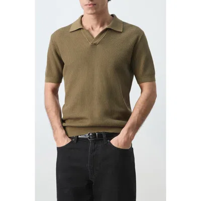 Mango Cotton Piqué Polo In Brown