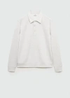 Mango Sweat In Gris Chiné Clair