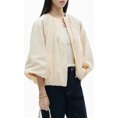 Mango Cotton Puffy Jacket In Ecru
