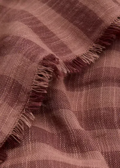 Mango Cotton Scarf In Brown