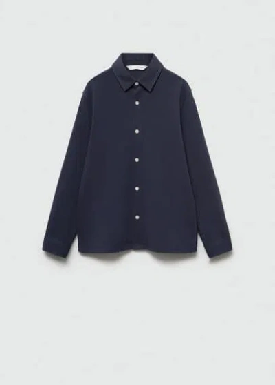 Mango Kids' Cotton Shirt Blue