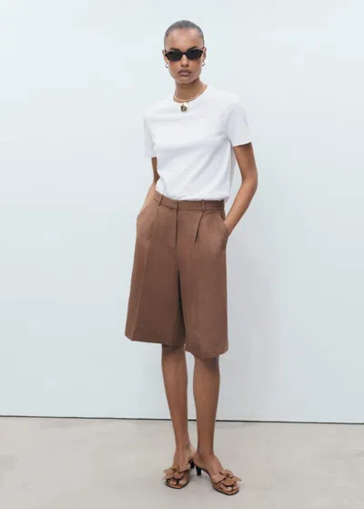 Mango Cotton Short-sleeved T-shirt White