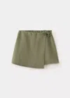 Mango Kids' Cotton Skort In Khaki