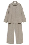 Mango Cotton Stretch Gingham Pajamas In Chocolate