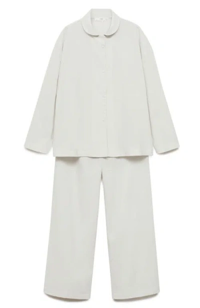Mango Cotton Stretch Gingham Pajamas In Sky Blue
