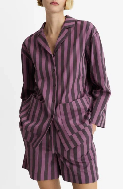 Mango Cotton Striped Pajama Shirt