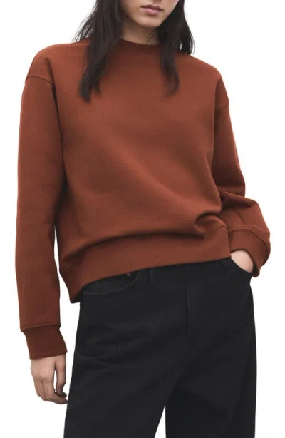 Mango Cotton Sweatshirt In Brown