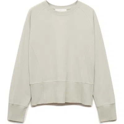 Mango Cotton Sweatshirt In Gray