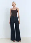 Mango Cotton Top With Straps Charcoal