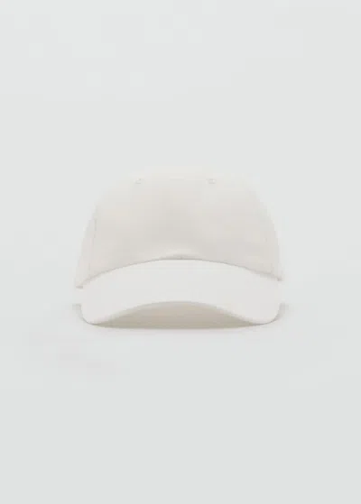 Mango Cotton Visor Cap Ecru