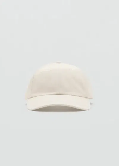 Mango Cotton Visor Cap In Neutral