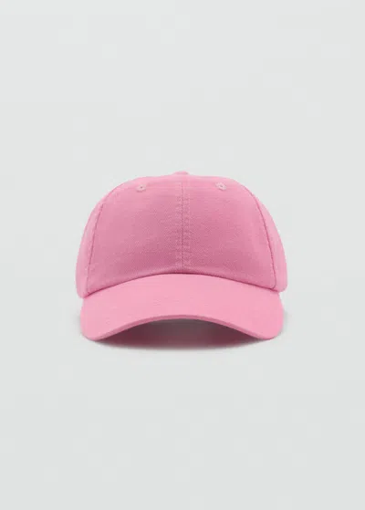 Mango Cotton Visor Cap Pink