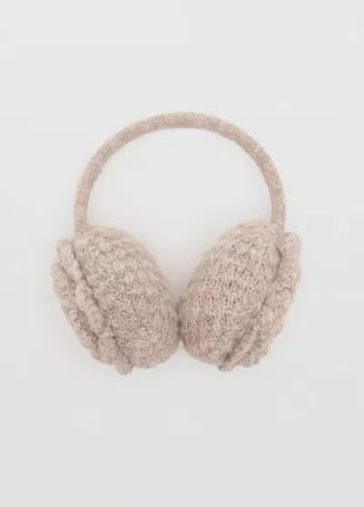 Mango Kids' Couvre-orielles Flor In Sable