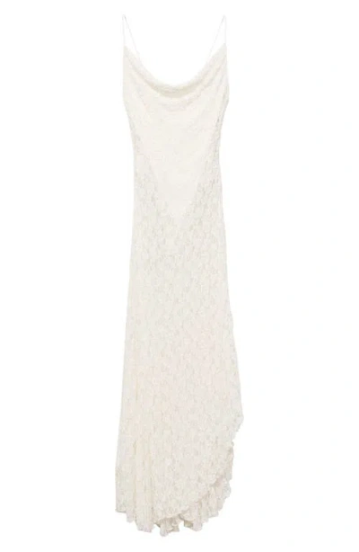 Mango Cowl Neck Lace Slipdress