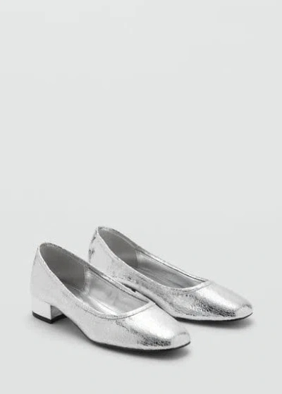 Mango Cracked-heel Shoes Silver