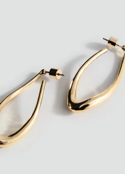 Mango Twisted Hoop Earrings Gold