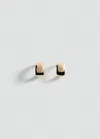 Mango Twisted Hoop Earrings Gold In Gold