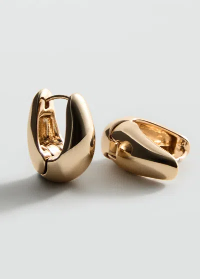 Mango Volume Hoop Earrings Gold