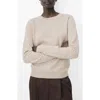Mango Crewneck Cashmere Sweater In White