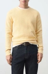 Mango Crewneck Cotton Blend Sweater In Orange