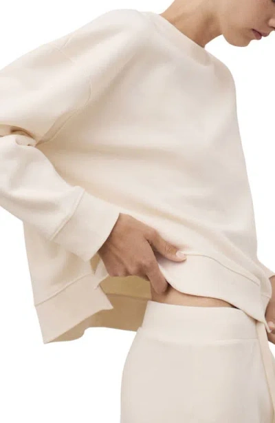 Mango Crewneck Cotton Sweatshirt In Gray