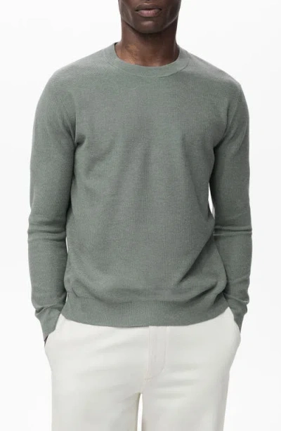 MANGO MANGO CREWNECK PIQUÉ SWEATER